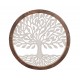 Déco murale en Bois : Arbre de Vie Marron. D 60 cm