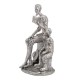 Figurine Don Quichotte à Cheval et Sancho Panza, Argent, H 31 cm