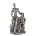 Statuette résine : L'archange Saint Michel, H 35 cm