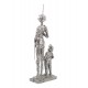 Figurine Don Quichotte et Sancho Panza XL, Argent, Hauteur 43 cm