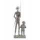 Figurine décorative Don Quichotte et Sancho Panza, Sculpture Résine, H 35 cm