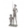 Figurine Don Quichotte et Sancho Panza XL, Argent, Hauteur 43 cm