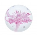 Fleur Pesse Papier Verre : Symphonie florale rose tendre, Diam 10 cm