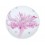 Fleur Pesse Papier Verre : Symphonie florale rose tendre, Diam 10 cm