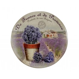 SIGNES GRIMALT Dessous de plat en céramique, Thème Lavande de Provence, Mod 2, diamètre 20 cm