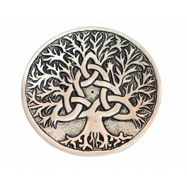 Support Baton d'encens, Modèle Arbre de Vie en Aluminium, Diamètre 11,5 cm