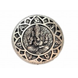 Support Baton d'encens, Modèle Ganesh en Aluminium, Diamètre 11,5 cm