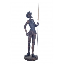 Figurine décorative Don Quichotte et Sancho Panza, Sculpture Résine, H 35 cm