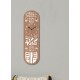 Horloge Enjoy Ride, aspect Planche de Skate, Bois MDF Marron, H 70 cm