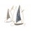 Régate 2 Voiliers, Gris et Beige, Gamme Océanic, hauteur 48 cm