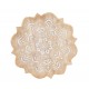 SIGNES GRIMALT Plateau Mandala Floral en Forme de Fleur de Lotus, Bois de manguier cérusé, Diamètre 40,5 cm