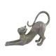 Figurine XL Chat argenté, Collection CANNAGE, Longueur 30 cm