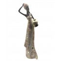 Statuette Africaine en Tenue Traditionnelle, Collection Dalaba, H 32,5 cm