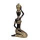 Statuette Africaine et Jarre, Ebène et Doré, Collection Glory, H 20 cm