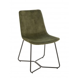 Chaise contemporaine, Modèle Factory, Vert, H 89 cm