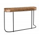 ORIGEN Grande Console Industrielle, Bois Brut et Métal, 1 Tiroir et Longueur 121 cm