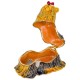 Figurine Ourson assis en terre cuite, Gris , H 12 cm