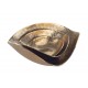 Plat en céramique design : Modèle Feuille d'Argent, Moyen. L 30 cm