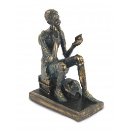 Statuette résine : L'archange Saint Michel, H 35 cm