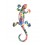 Déco Murale : Set 2 lézards Multicolores, Coll Zanzibar 2, H 26 cm