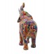 ORIGEN Grande Figurine éléphant Multicolore en résine, Collection MANDALART, H 28 cm