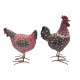 SIGNES GRIMALT Set Poule et Coq en résine, Design ludique et coloré, H 17,5 x L 11 x P 7 cm (Coq)