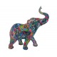 SIGNES GRIMALT Figurine éléphant Multicolore, Collection MANDALART, Longueur 30 cm