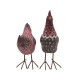 SIGNES GRIMALT Set Poule et Coq en résine, Design ludique et coloré, H 17,5 x L 11 x P 7 cm (Coq)