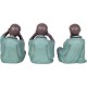 Set 3 Figurines Moines Bouddha de la Sagesse, Baby Zen, Hauteur 25 cm