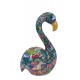 SIGNES GRIMALT Figurine Flamant Rose Multicolore, Collection MANDALART, Hauteur 26 cm