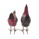 SIGNES GRIMALT Set Poule et Coq en résine, Design ludique et coloré, H 17,5 x L 11 x P 7 cm (Coq)