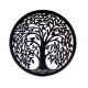 ORIGEN Déco murale Métal Arbre de vie et Saule Pleureur, Noir, Diamètre 30 cm