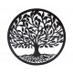 ORIGEN Déco murale Métal Arbre de vie, Noir, Diamètre 30 cm