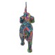 SIGNES GRIMALT Figurine éléphant Multicolore, Collection MANDALART, Longueur 30 cm