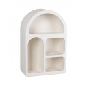 Etagère Murale Design Contemporain, Collection Argos, Blanc, H 60 cm