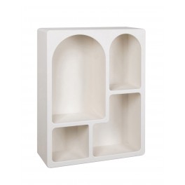 Etagère Murale Design Contemporain, Collection Argos, Blanc, H 60 cm