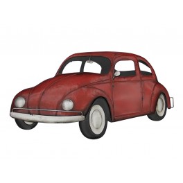 ORIGEN Déco murale Voiture : La Coccinelle XL, Modèle Rouge, L 79 cm