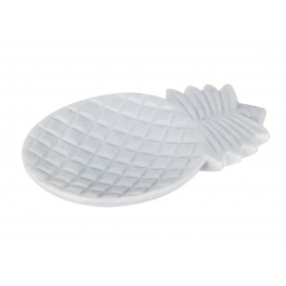 SIGNES GRIMALT Plateau Ananas en marbre blanc, Longueur 21 cm