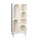 Meuble Etagère Design Contemporain, Argos, Blanc, Hauteur 135 cm