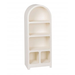 Meuble Etagère Design Contemporain, Argos, Blanc, Hauteur 121 cm