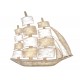 ORIGEN Décoration Marine : Bateau en Bois MDF, Aspect Vieilli, Longueur 60 cm