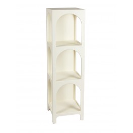 Meuble Etagère à plateaux Design Contemporain, Argos, Blanc, H 120 cm