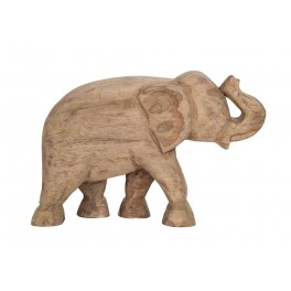 ORIGEN Figurine éléphant en Bois Massif de manguier, Collection Bohol, L 29 cm