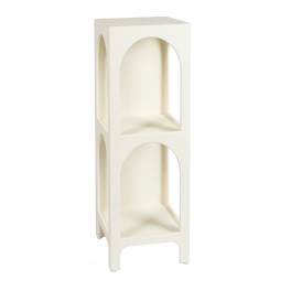 Meuble Etagère à plateaux Design Contemporain, Argos, Blanc, H 80,5 cm