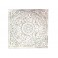 Déco murale Bois Blanc sculpté, Motif Floral et Mandala Cérusé, H 60 cm