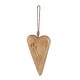 SIGNES GRIMALT Set 2 Suspensions Coeur Bois et Corde, Hauteur 20 cm (Grand)