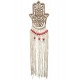 SIGNES GRIMALT Déco ethnique Bohème : Suspension Fleur de Lotus et Macramé, Blanc, hauteur 80 cm