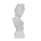 Sculpture moderne Femme assise XL, Blanc laqué, H 55 cm