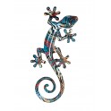 Déco Murale : Set 2 lézards Multicolores, Coll Zanzibar 1, H 26 cm