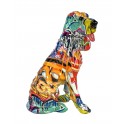 Statue Résine Design : Basset Hound, Collection Graffiti, H 21 cm